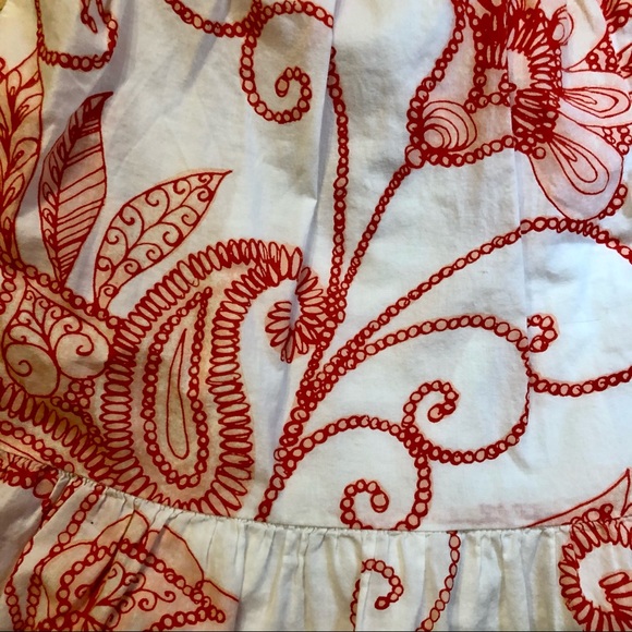 Gap summer dress, orange/white with paisley print - Picture 3 of 5